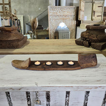 Load image into Gallery viewer, Vintage Indian Cobbler's Shoe Form 4 Tealight Candle