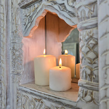 Load image into Gallery viewer, Hand Carved Indian Altar with Temple Mirror