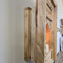 Load image into Gallery viewer, Hand Carved Indian Altar with Temple Mirror