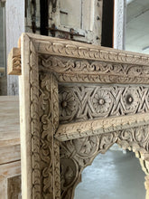 Load image into Gallery viewer, Vintage Indian Carved Mehrab Mirror