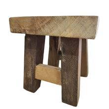 Load image into Gallery viewer, Small Vintage Timber Workers Stool