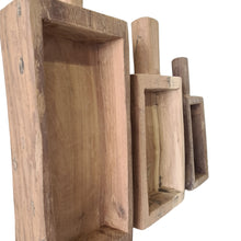 Load image into Gallery viewer, Vintage Indian Trays - 3 Piece Set