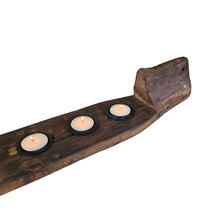 Load image into Gallery viewer, Vintage Indian Cobbler's Shoe Form 4 Tealight Candle