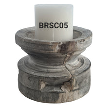 Load image into Gallery viewer, Carved Vintage Indian Bijani Seeder Candle Holders (Assorted)