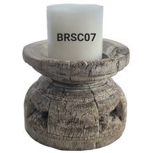 Load image into Gallery viewer, Carved Vintage Indian Bijani Seeder Candle Holders (Assorted)