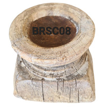 Load image into Gallery viewer, Carved Vintage Indian Bijani Seeder Candle Holders (Assorted)