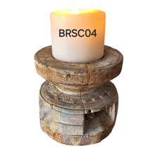 Load image into Gallery viewer, Carved Vintage Indian Bijani Seeder Candle Holders (Assorted)