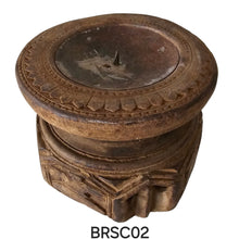 Load image into Gallery viewer, Carved Vintage Indian Bijani Seeder Candle Holders (Assorted)