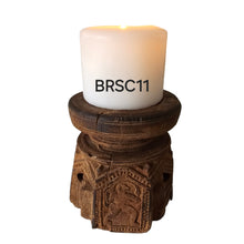 Load image into Gallery viewer, Carved Vintage Indian Bijani Seeder Candle Holders (Assorted)