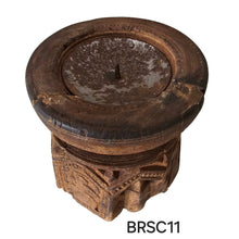 Load image into Gallery viewer, Carved Vintage Indian Bijani Seeder Candle Holders (Assorted)