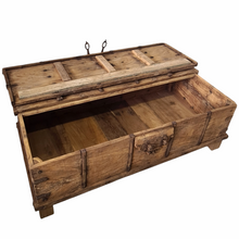 Load image into Gallery viewer, Vintage Indian Trunk Coffee Table - Natural #23503