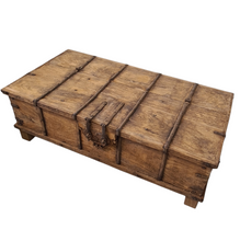 Load image into Gallery viewer, Vintage Indian Trunk Coffee Table - Natural #23503