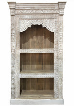 Load image into Gallery viewer, Hand Carved Indian Mehrab Bookcase Display