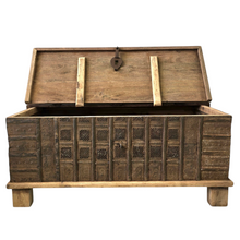 Load image into Gallery viewer, Vintage Indian Pressed Tin Trunk Coffee Table - Natural #30523