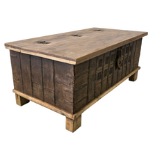 Load image into Gallery viewer, Vintage Indian Pressed Tin Trunk Coffee Table - Natural #30523