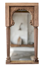 Load image into Gallery viewer, Vintage Indian Jharokha Mirror #18034 - Natural