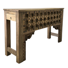 Load image into Gallery viewer, 2 Drawer Old Door Console Table - Natural - #28564