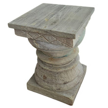 Load image into Gallery viewer, Carved Vintage Stool Side Table