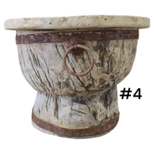 Load image into Gallery viewer, Authentic Vintage Indian Ukhali Grinder Stool