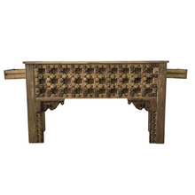 Load image into Gallery viewer, 2 Drawer Old Door Console Table - Natural - #28564