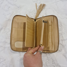 Load image into Gallery viewer, 100% leather hand tooled boho sunflower wallet