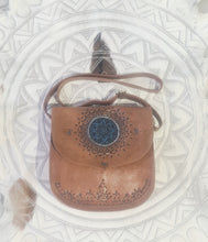 Load image into Gallery viewer, Stevie Leather Hand Tooled Mandala Handbag