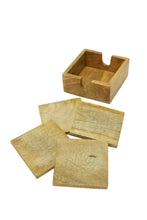 Load image into Gallery viewer, Tree Of Life Coasters In Caddy (set of 4)