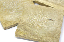Load image into Gallery viewer, Tree Of Life Coasters In Caddy (set of 4)