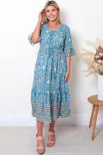 Load image into Gallery viewer, Rebecca 3/4 Sleeve Long Midi Dress