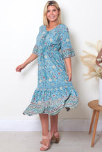 Load image into Gallery viewer, Rebecca 3/4 Sleeve Long Midi Dress