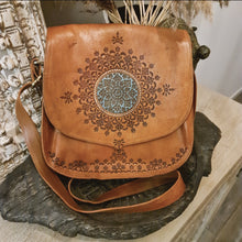 Load image into Gallery viewer, Stevie Leather Hand Tooled Mandala Handbag
