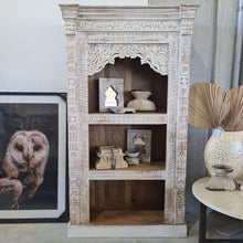 Load image into Gallery viewer, Hand Carved Indian Mehrab Bookcase Display
