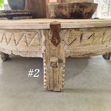 Load image into Gallery viewer, Authentic Vintage Indian Chakki Grinder Storage Table With Lid
