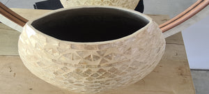Capiz shell vase