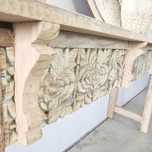 Load image into Gallery viewer, Vintage Indian Carved Console Hall Table
