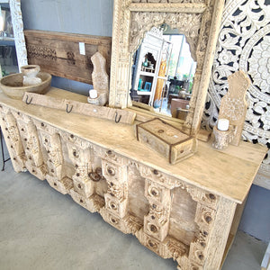 Grand Palace Extended Vintage Indian Old Door Console Hall Table