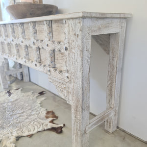 Vintage Indian Old Door Console Hall Table BL01