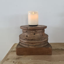 Load image into Gallery viewer, Upcycled 2-Piece Pillar Candle Holder &amp; Raiser - 2P03
