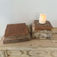 Load image into Gallery viewer, Upcycled 2-Piece Pillar Candle Holder &amp; Raiser - 2P04
