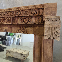 Load image into Gallery viewer, Vintage Indian Carved Door Frame Mirror
