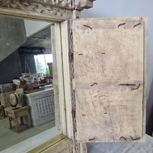 Load image into Gallery viewer, Vintage Hand Carved Indian Window Shutter Mirror
