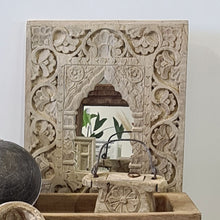 Load image into Gallery viewer, Hand Carved Indian Decorating Mirror
