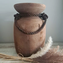 Load image into Gallery viewer, Tall Vintage Indian Wooden Pot VMP03
