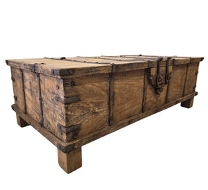 Vintage Indian Trunk Coffee Table - Natural #23503