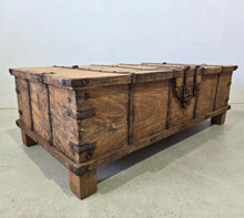 Load image into Gallery viewer, Vintage Indian Trunk Coffee Table - Natural #23503
