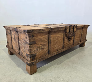 Vintage Indian Trunk Coffee Table - Natural #23503