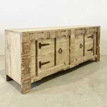 Load image into Gallery viewer, Vintage 2 Door Low Sideboard - Entertainment Media Unit - Bleached
