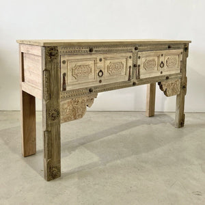 Vintage Indian 2 Drawer Console Table - LDC01