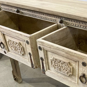 Vintage Indian 2 Drawer Console Table - LDC01