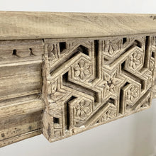 Load image into Gallery viewer, Vintage Indian Carved Console Hall Table With Shelf

